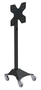 Mobile signage cart for screens up to 75_ (max VESA 400). Black thumbnail