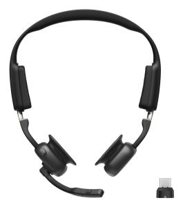 OpenMeet UC Wireless Bluetooth Bone Conduction Videoconferencing Headset with USB-C adapter thumbnail