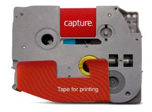 CA-TZE211 CAPTURE 6mm x 8m Black on White Tape