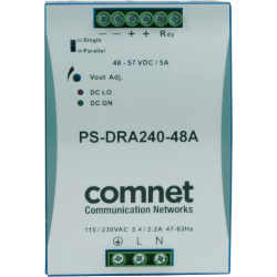 PS-DRA240-48A COMNET ComNet PS-DRA240-48A power supply unit 240 W Blue, Grey                                                                                               