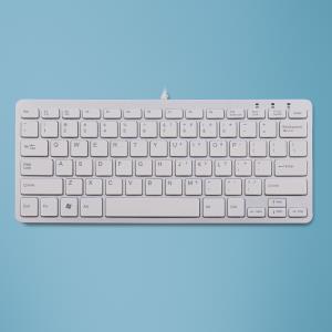 RGOECQYW R-GO TOOLS ERGONOMIC KEYBOARD, COMPACT, QWERTY (US), WHITE, WIRED