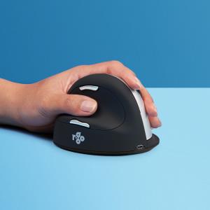 RGOHELELAWL R-GO TOOLS HE  ERGONOMIC MOUSE, LARGE (HAND SIZE ABOVE 185MM), LEFT HANDED, WIRELESS