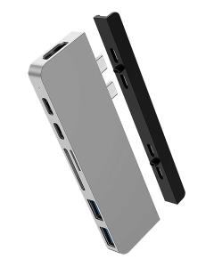 HD28C-GRY HYPER DUO 7-in-2 MacBook Pro Hub