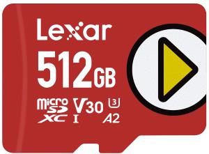 LMSPLAY512G-BNNNG LEXAR 512GB Lexar PLAY microSDXC UHS-I cards, up to 150MB/s read