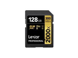 LSD2000128G-BNNNG LEXAR 128GB Lexar Professional 2000x SDH UHS-II Card