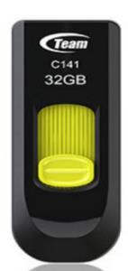TC14132GY01 TEAM GROUP C141 32GB USB 2.0 Yellow USB Flash Drive