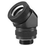 12mm Hard Tube Rotary Fitting 45 G1/4 - Black thumbnail