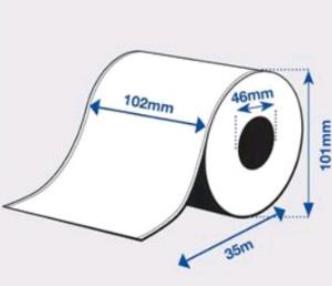 Premium Matte Label - Continuous Roll: 102mm x 36m, Box of 1 Roll thumbnail