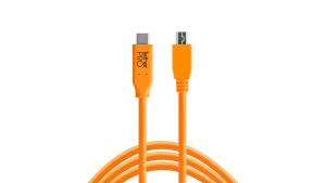 Cable Tetherpro - USB-c To 2.0 Mini-b - 5-pin - Orange - 4.5m