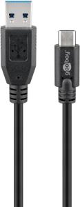 EU Product - Type-C USB 3.0 Cable, Black, 3m, 15W thumbnail