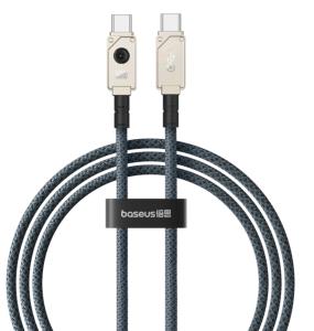 P10355800221-00 BASEUS Fast charging cable USB-C to USB-C, 100W, 480mbps, 1m - White