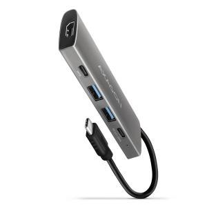 HMC-5G2 AXAGON HMC-5G2 - Wired - USB 3.2 Gen 2 (3.1 Gen 2) Type-C - 60 W - Grey - 4K Ultra HD - 4096 x 2160 pixels
