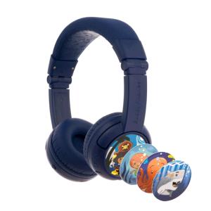 EU Product - BUDDYPHONES Kopfh?+?rer f?+?r Kinder| Homeschooling| Bluetooth| Dunkelblau