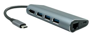 USBC-MULTI6-001 PROXTEND USB-C 6in1 MultiHub