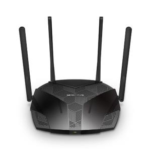 MR80X MERCUSYS MR80X - Wi-Fi 6 (802.11ax) - Dual-Band (2,4 GHz/5 GHz) - Eingebauter Ethernet-Anschluss - Schwarz - Tabletop-Router
