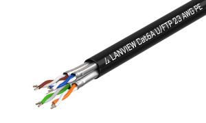 Cat6a  U-FTP Network Cable  4x2xAWG23 PE black 500m  Outdoor thumbnail
