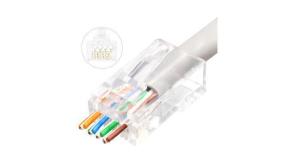 RJ45 UTP plug Cat6 for  AWG23-24 stranded/solid  conductor Easy-Connect 50 pcs box thumbnail