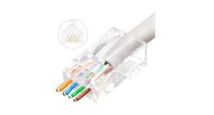 RJ45 UTP plug Cat6A for  AWG23-24 stranded/solid  conductor Easy-Connect 50 pcs box thumbnail
