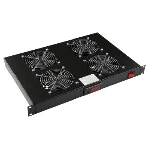 RAF305BL LANVIEW 4 FANS, DIGITAL THERMOSTAT  RACK MOUNT FAN MODULE 1U