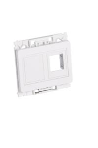 Wall plate 2 x keystone for  OPUS outlet white thumbnail