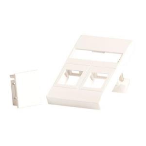 Wall plate for 2 x keystone.  Fits 50x75 mm FUGA outlet,  white thumbnail