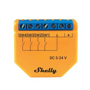 SHELLY_PLUS_I4_DC SHELLY Plus i4 DC - Orange - 802.11b - 802.11g - Wi-Fi 4 (802.11n) - 2.4 GHz - 1 mW - 30 m - 4 channels