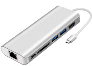 JLCTC6XMPA JLC DISTRIBUTION L72 Type C 6 Port Adapter - Silver