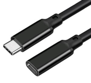Type C (Male) to Type C (Female) Cable 20CM Black thumbnail