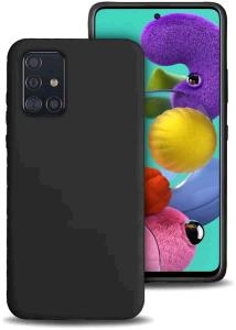 Samsung A71 Brushed Silicone Case- Black thumbnail