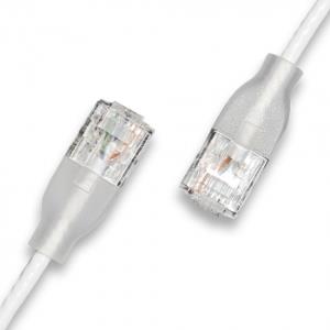 EU Product - Patchkabel UTP  CAT6a eGlow     d=2,8mm 10,00m wei� thumbnail